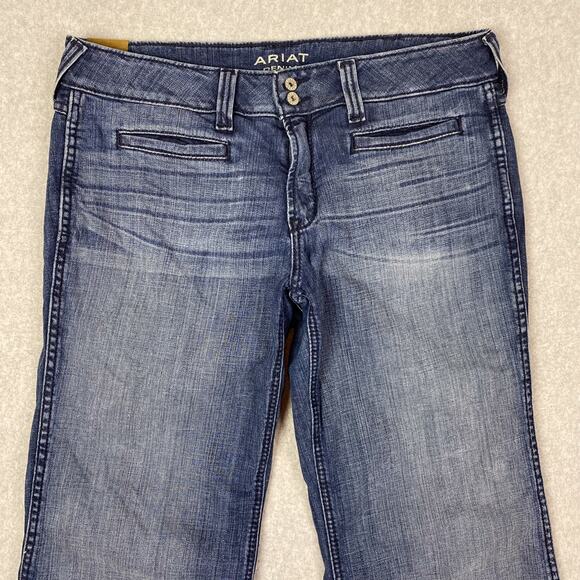 Ariat Women's Trouser 32S Mid Rise Stretch Ella Wide Leg Jean - Picture 2 of 12